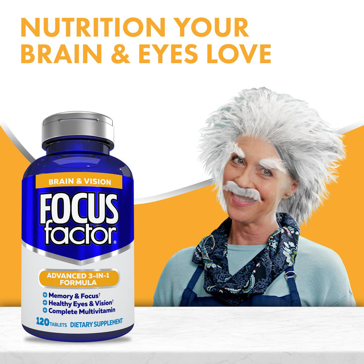 Focus Factor Brain And Vision Supplement, 120 Count