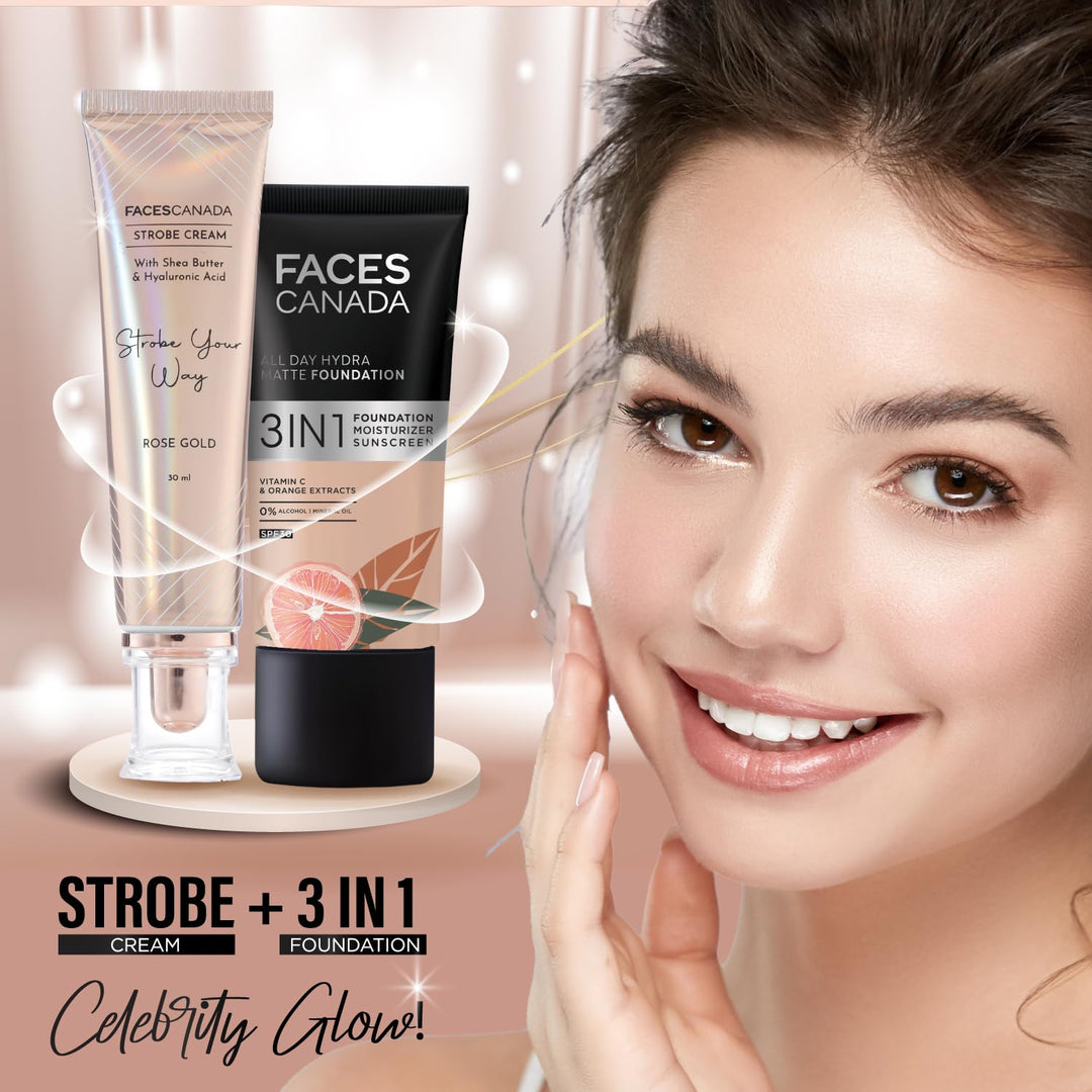 Facescanada Strobe Cream, Rose Gold, 30 ml