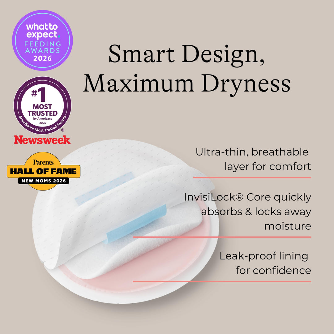 Lansinoh Stay Dry Disposable Nursing Pads, 100 Count
