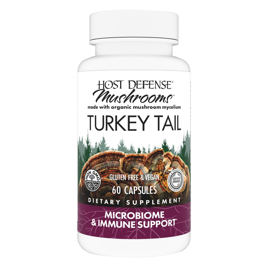 Fungi Perfecti Host Defense Turkey Tail Cellular Support, 60 Count