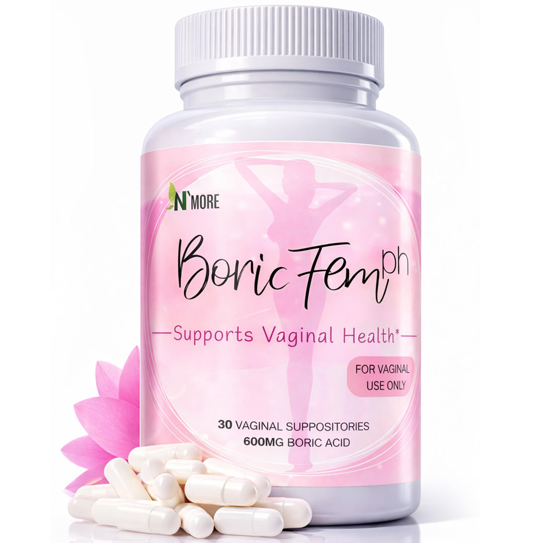 N'More Boric Acid Suppositories, 600 mg, 30 Count