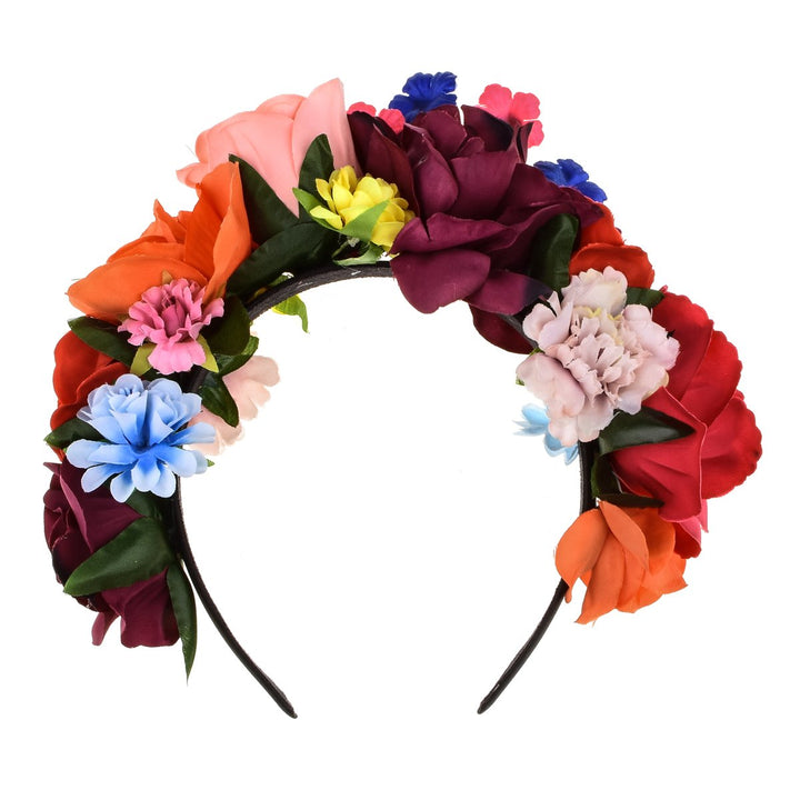 DreamLily Frida Kahlo Flower Crown Headband, Mexican Crown, M