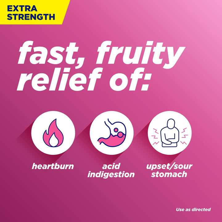Alka-Seltzer Extra Strength Heartburn Relief Chews, Assorted Fruit, 200 Count