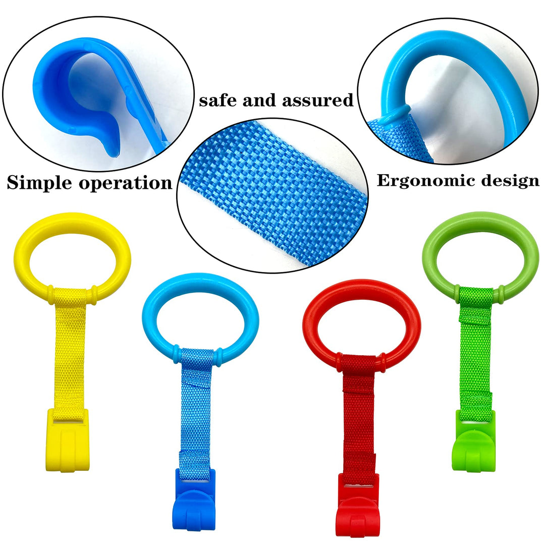 codree Baby Playpen Pull Up Rings, 4 Color, 8 Count