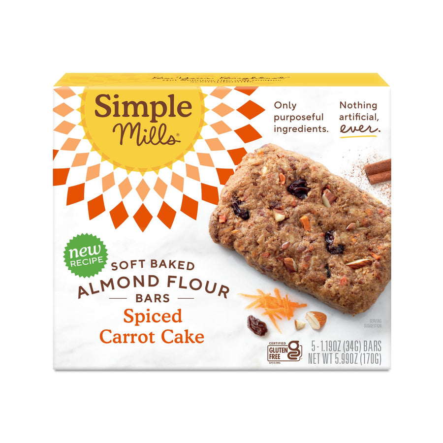 Simple Mills Dark Chocolate Almond Soft Baked Bars, 6 oz