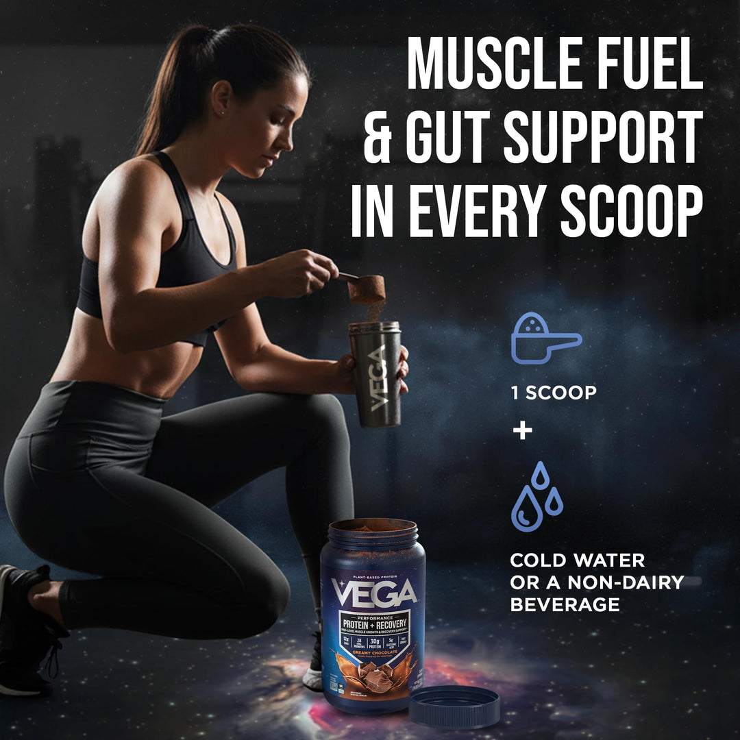 Vega Protein Plus Recovery, Chocolate, 28.8 oz