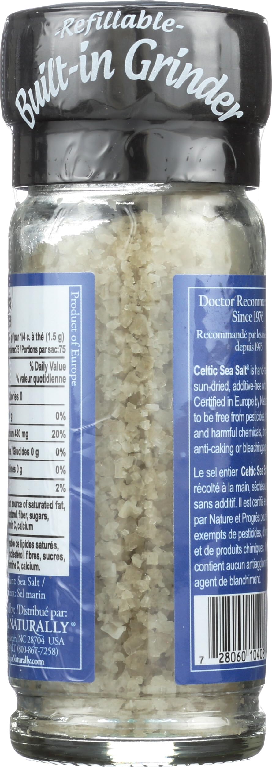 Celtic Sea Salt Light Grey Grinder, 3 oz