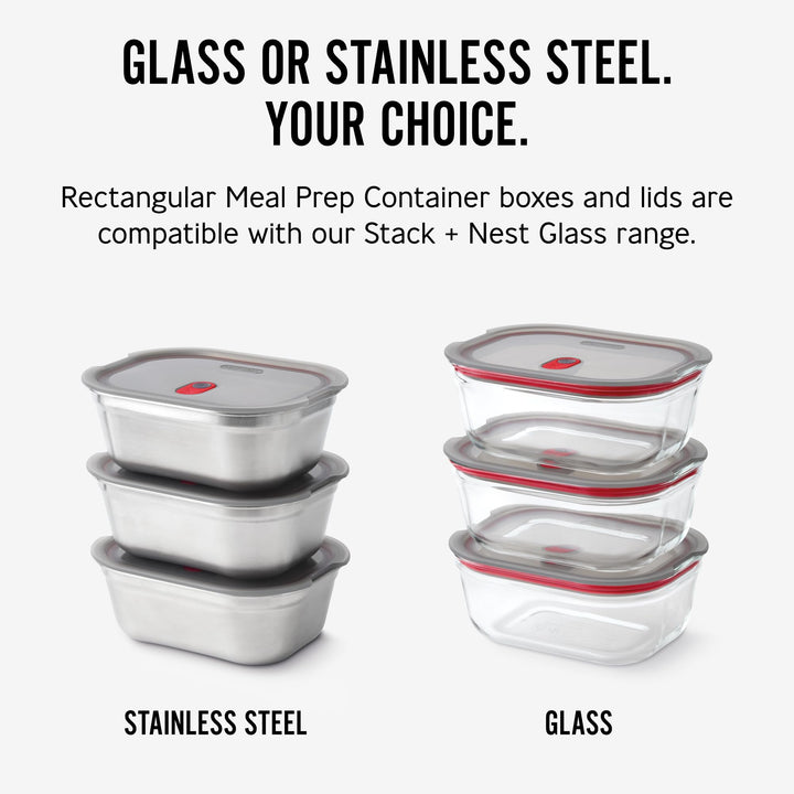BLACK + BLUM Stainless Steel Container Set, 3 Count