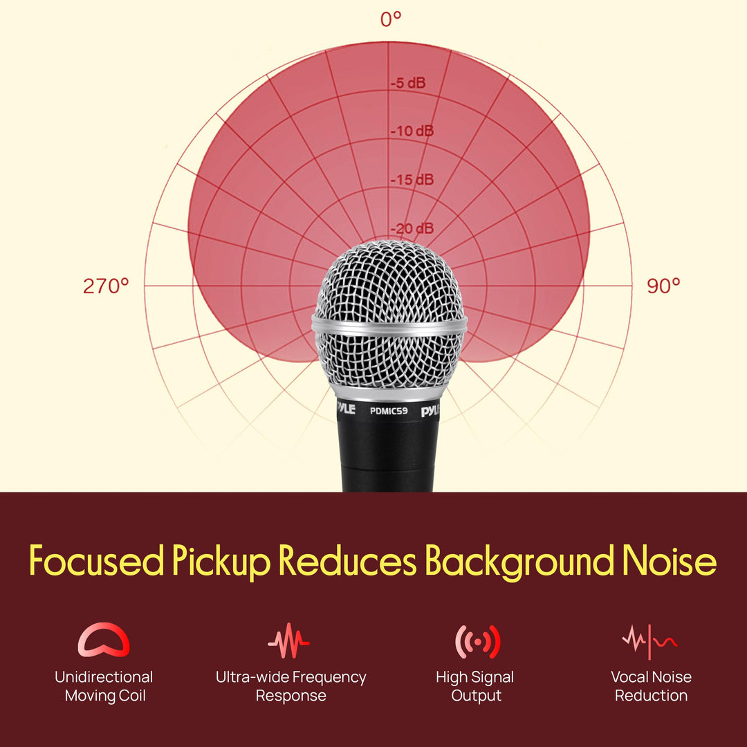 Pyle Professional Dynamic Vocal Microphone, Pdmic59