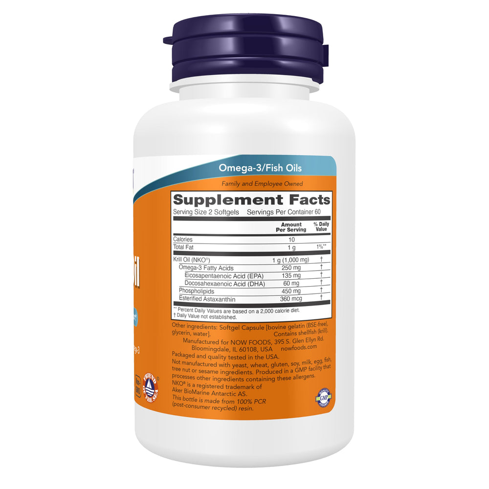 NOW Neptune Krill Oil, 500 mg, 120 Count