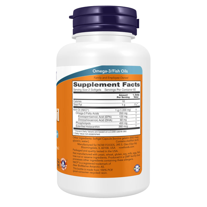 NOW Neptune Krill Oil, 500 mg, 120 Count