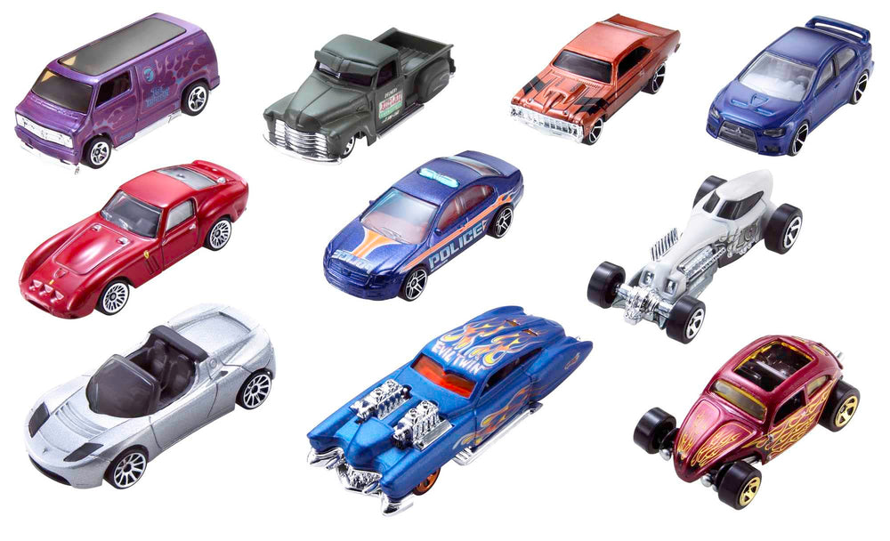 Hot Wheels Basic Cars, 10 Count, Pack of 10