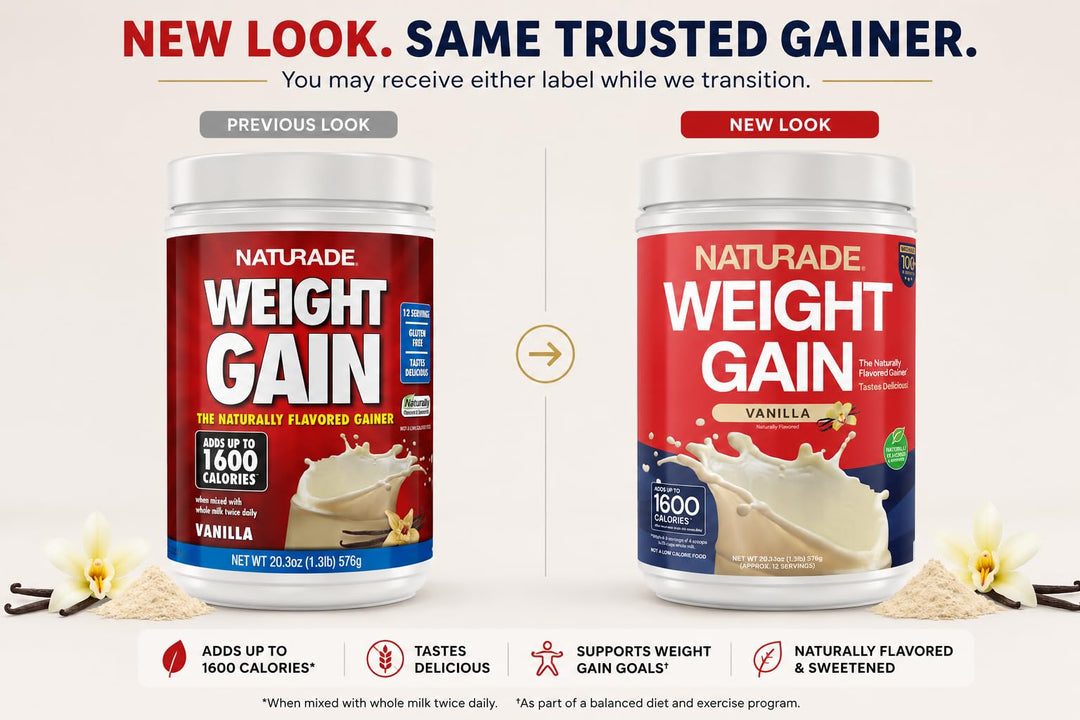Naturade Weight Gain Nutrition Drink Mix, Vanilla, 20.3 oz