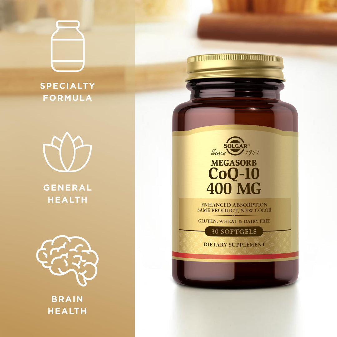 Solgar Megasorb CoQ-10 Softgels, 400 mg, 30 Count