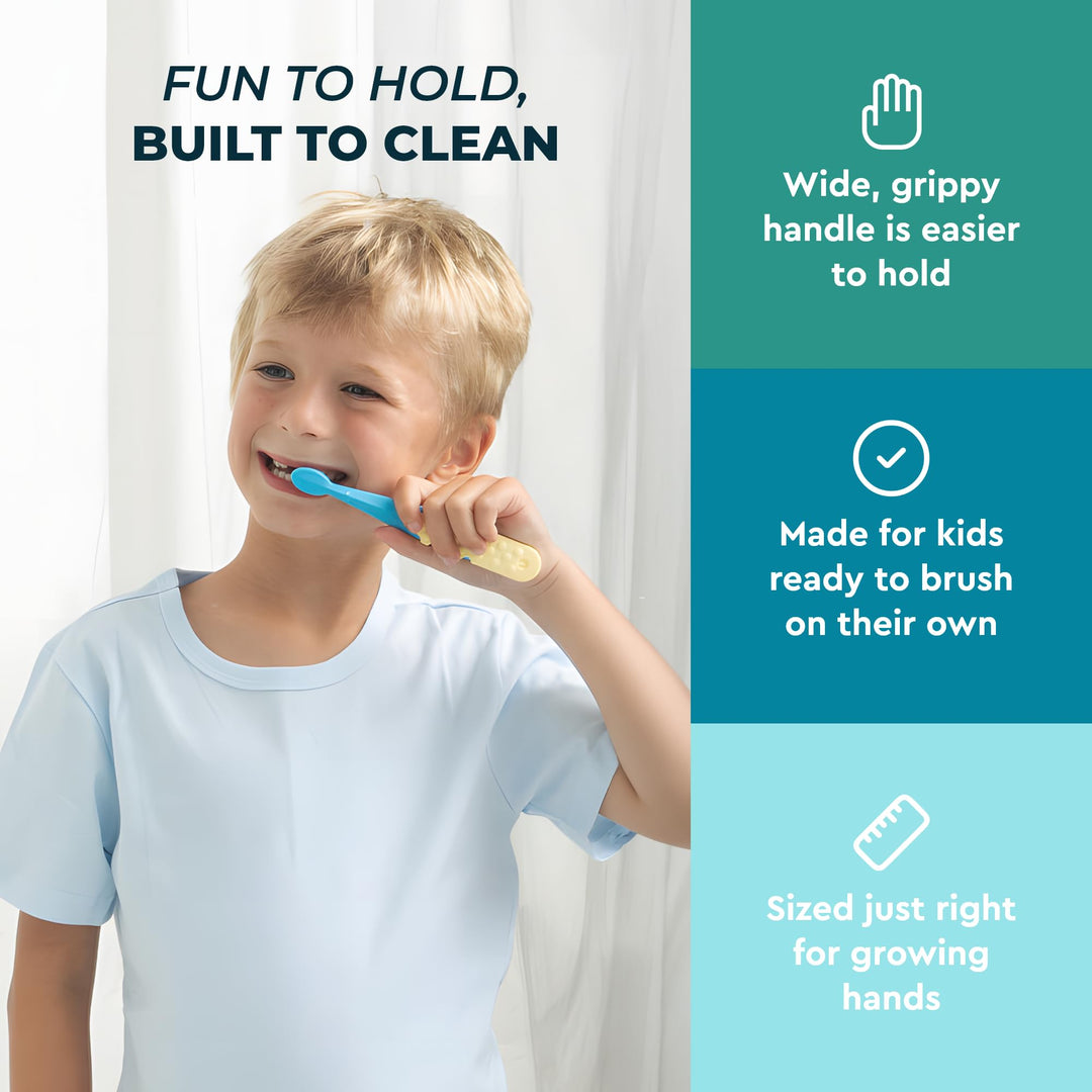 RADIUS Totz Plus Kids Toothbrush, Purple Grey, 1 Count
