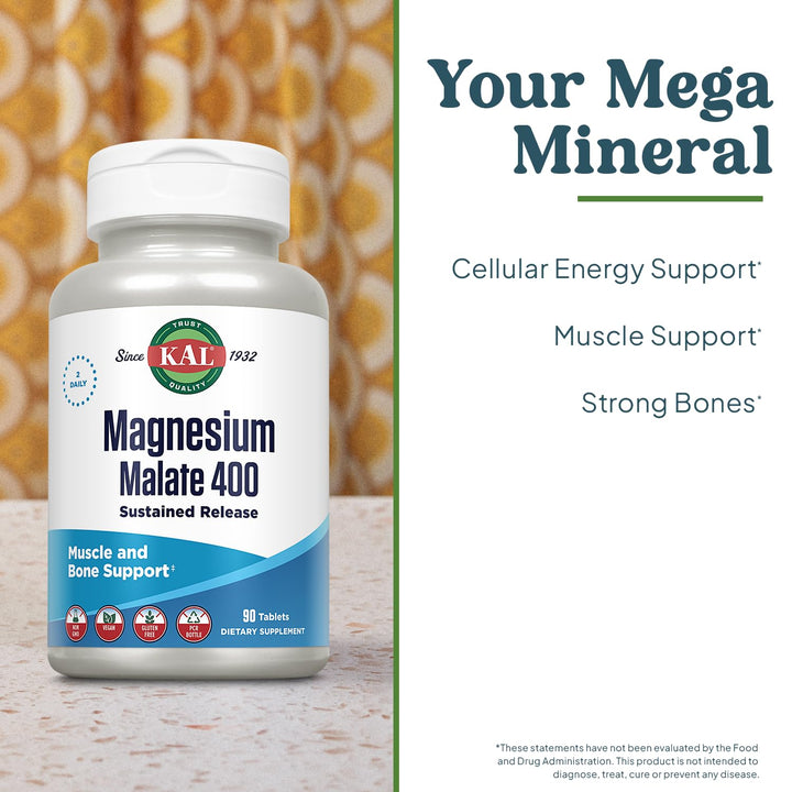 KAL Magnesium Malate, 400 mg, 90 Count