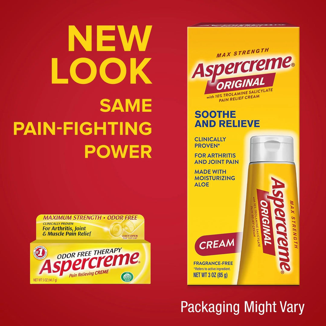 Aspercreme Maximum Strength Pain Relief Cream, Aloe, 3 oz