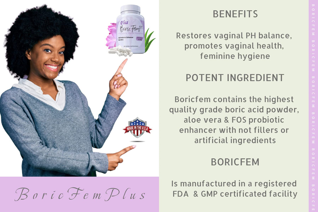 N'More Boric Acid Vaginal Suppositories, 800 mg, 30 Count