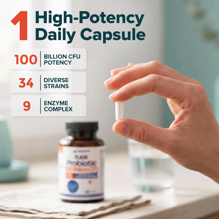 Wholesome Wellness Probiotic Capsules, 100 Billion CFU, 30 Count