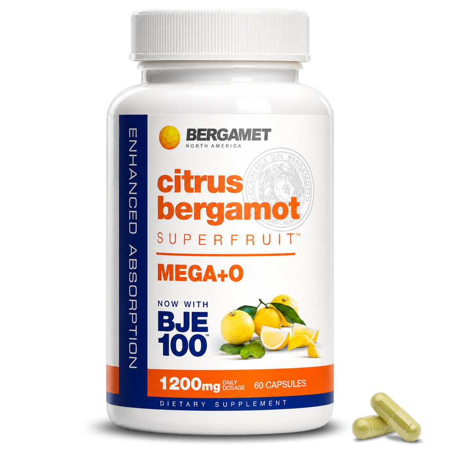 BergaMet Citrus Bergamot Supplement, 1200 mg, 80% Polyphenols, 60 Count