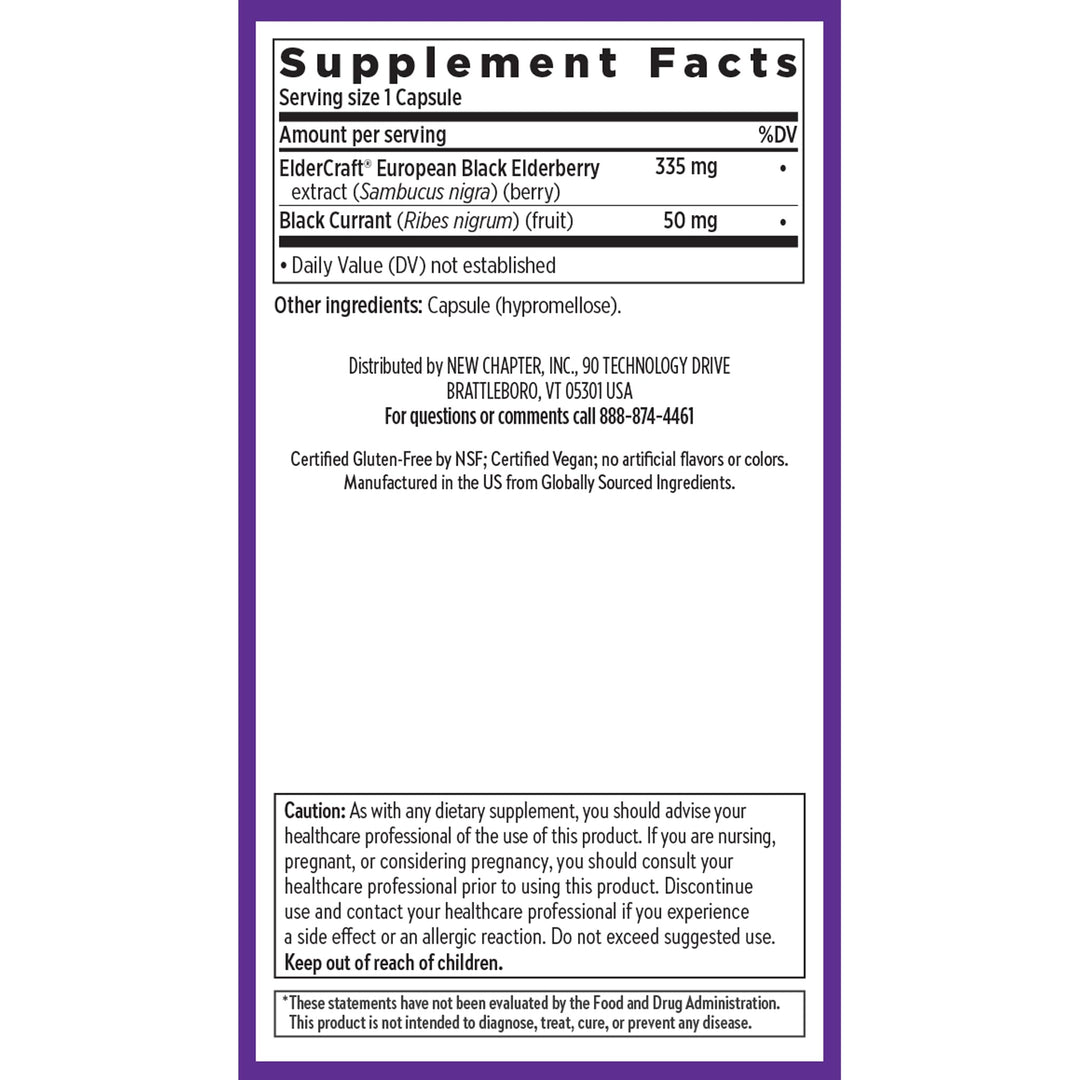 New Chapter Elderberry Capsules, 30 Count
