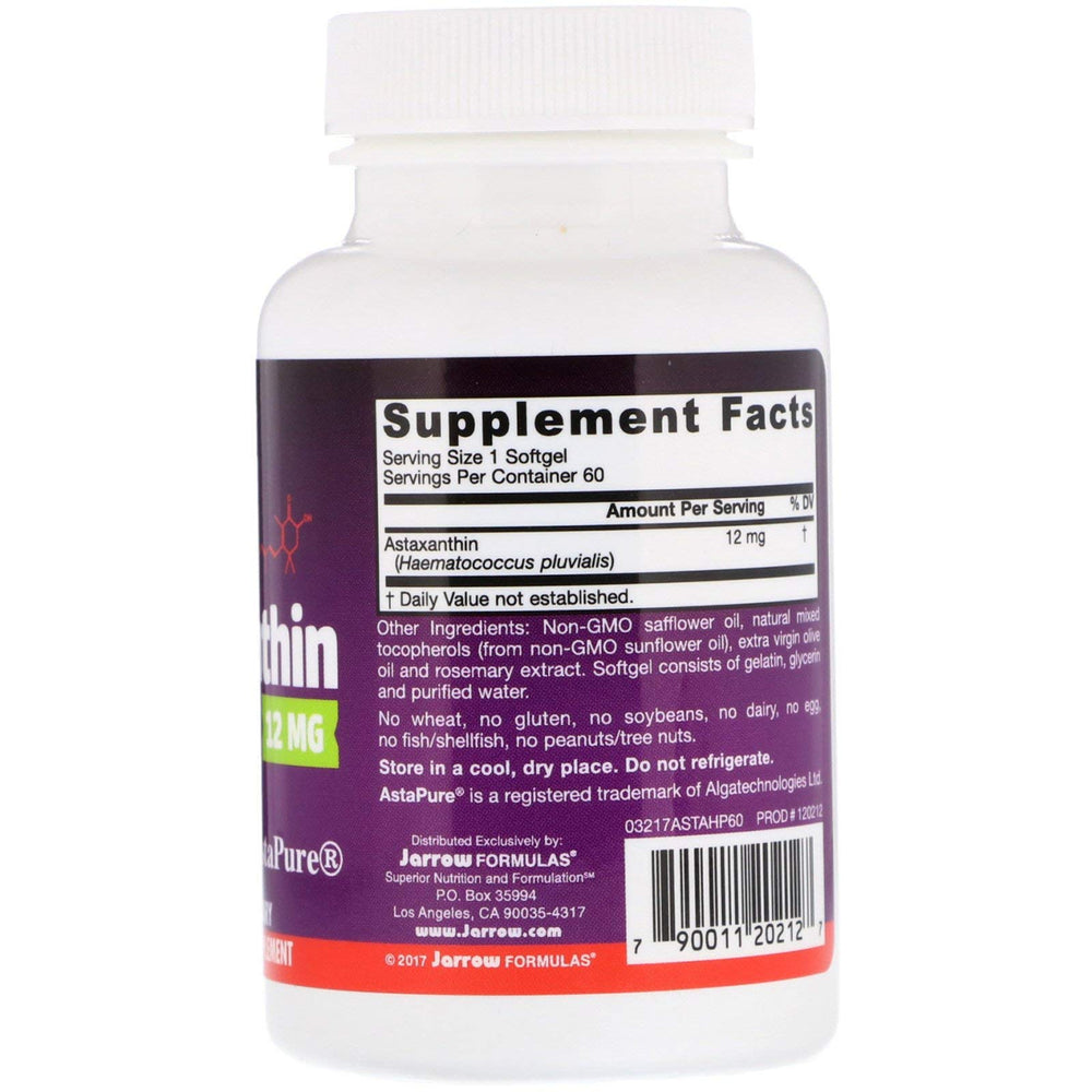 Jarrow Formulas Astaxanthin, 12 mg, 60 Count