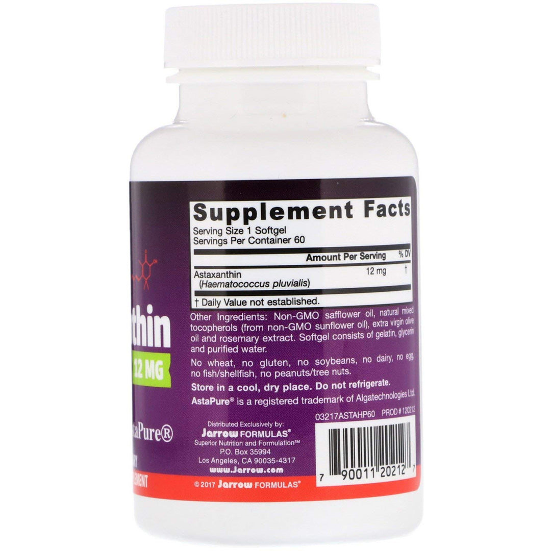 Jarrow Formulas Astaxanthin, 12 mg, 60 Count