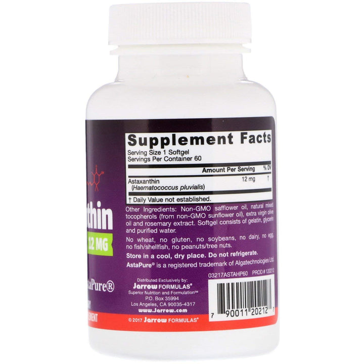 Jarrow Formulas Astaxanthin, 12 mg, 60 Count