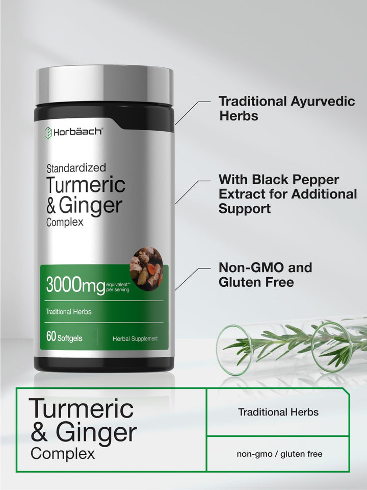 Horbäach Turmeric and Ginger Supplement, 60 Count