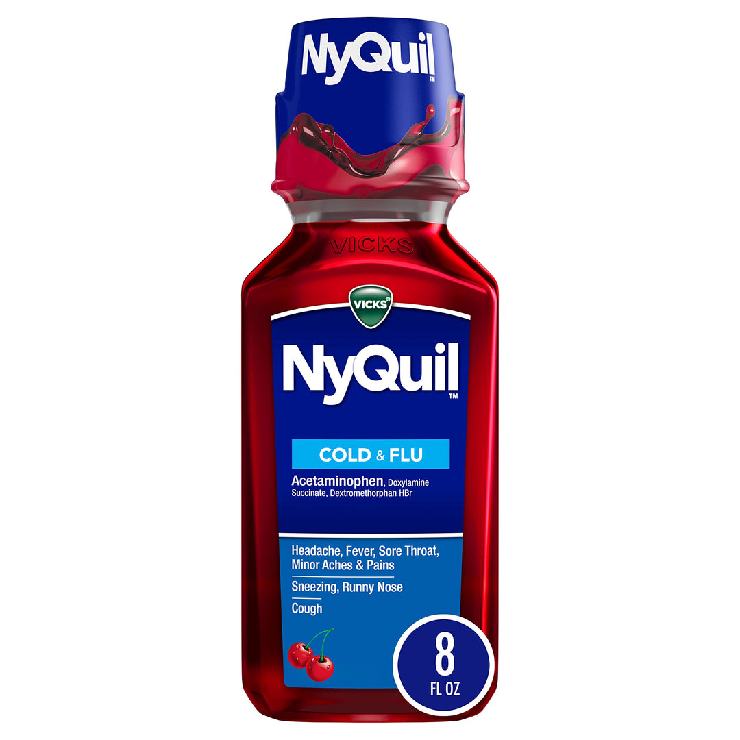 Vicks NyQuil Liquid, Cherry, 8 fl oz