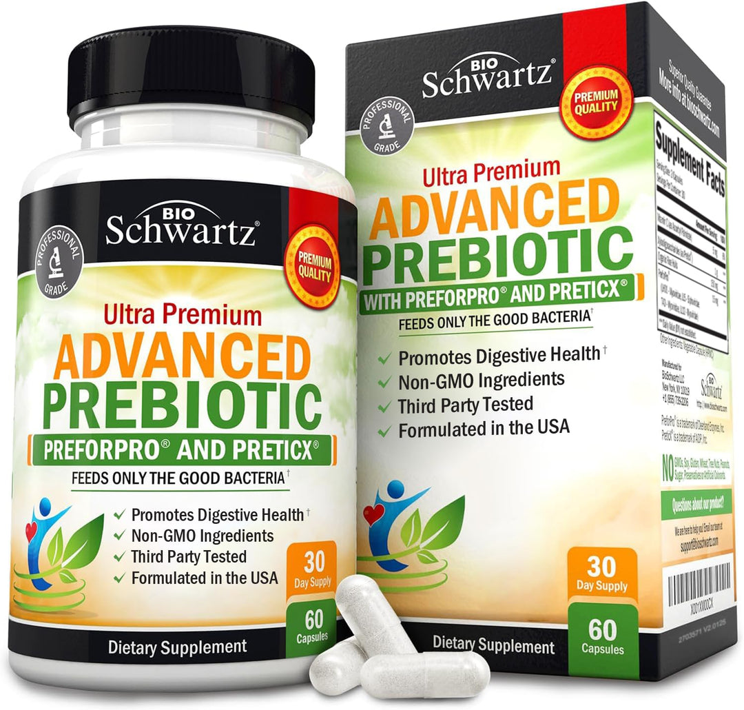 BioSchwartz Advanced Prebiotic Fiber Supplement, 60 Count
