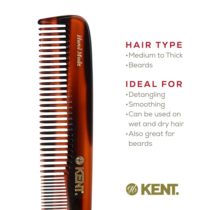Kent 9T Handmade Dressing Table Comb, 190mm
