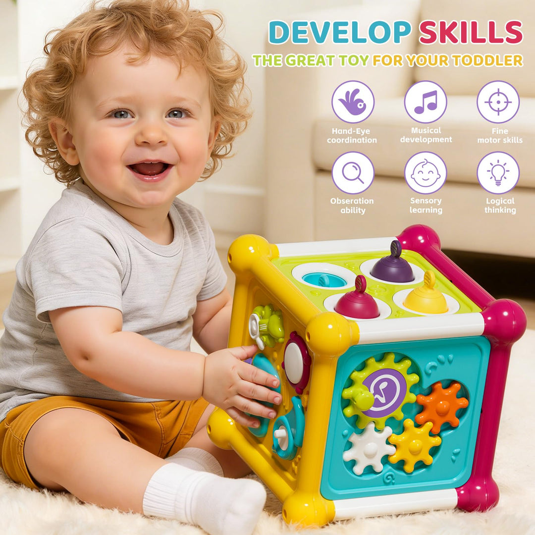 PANITU Baby Activity Cube, Musical Early Development Toy