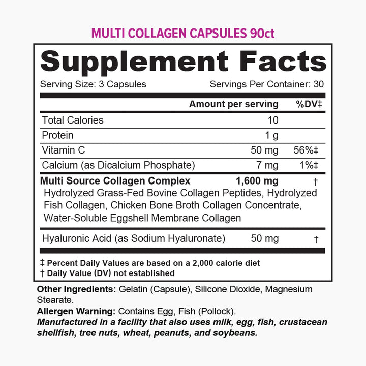 Vitauthority Multi Collagen Capsules, 30 Servings