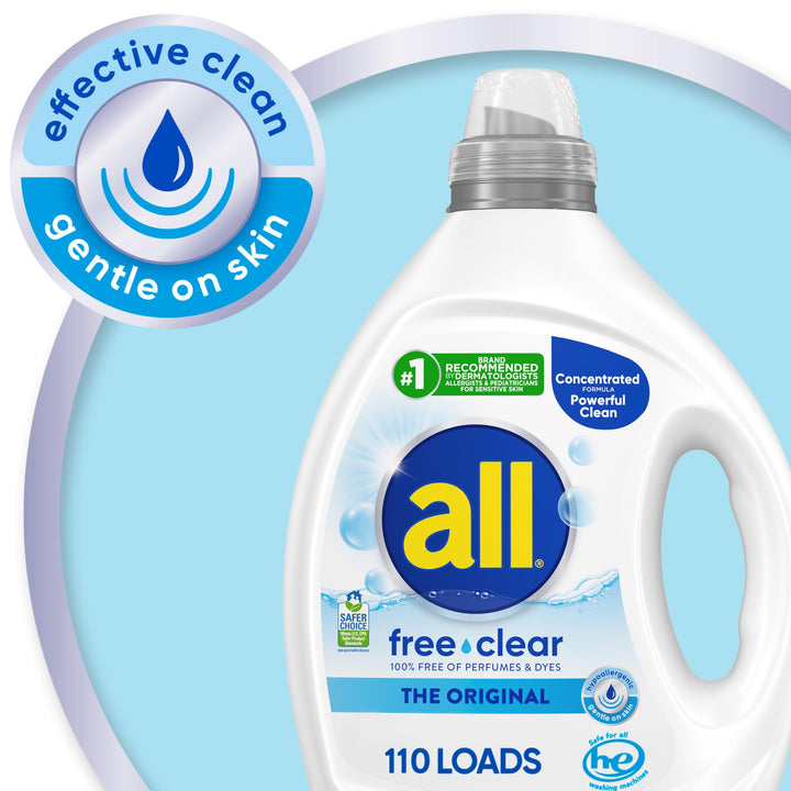 All Free Clear Laundry Detergent, Original, 82.5 oz