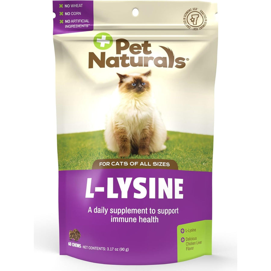 Pet Naturals L-Lysine Chews for Cats, 60 Count