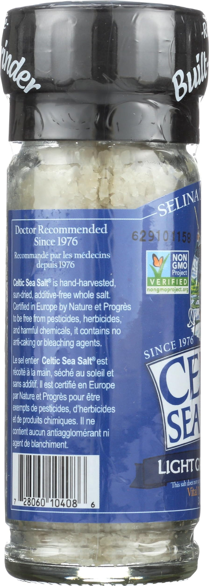 Celtic Sea Salt Light Grey Grinder, 3 oz