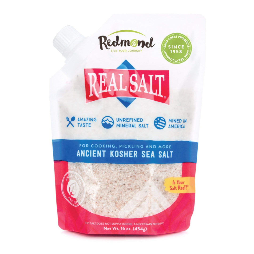 Redmond Real Salt Sea Salt, Unrefined Kosher, 16 oz