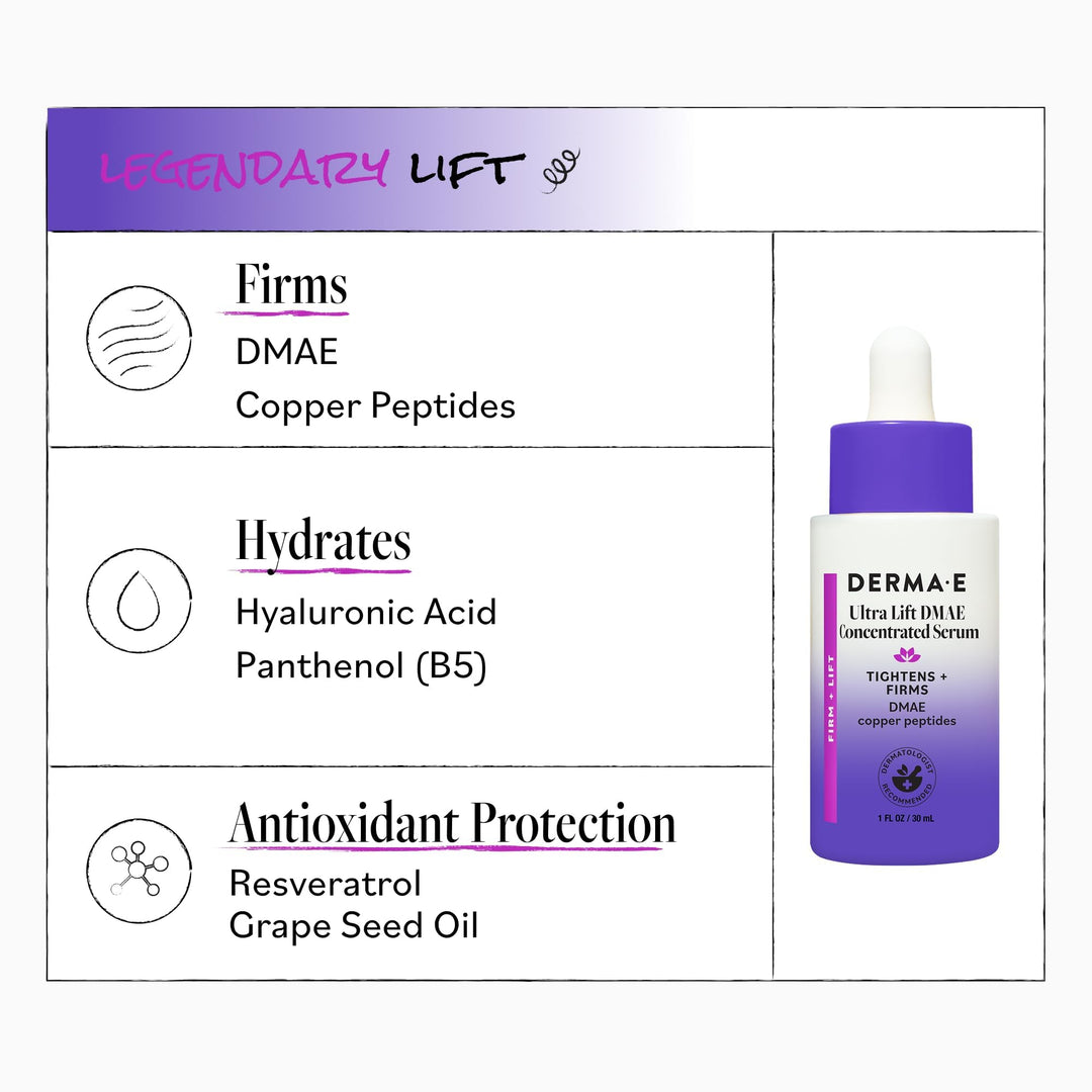 Derma E Ultra Lift DMAE Concentrated Serum, 1 fl oz
