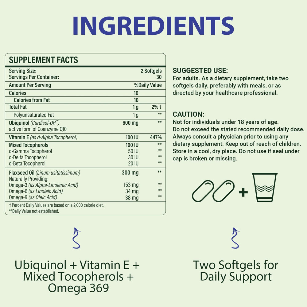 Mistaccy CoQ10 Softgels, 600 mg, 60 Count