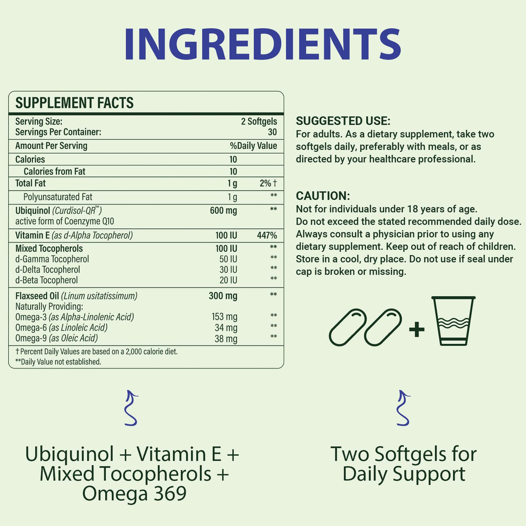 Mistaccy CoQ10 Softgels, 600 mg, 60 Count