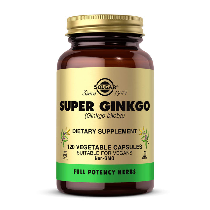 Solgar Super Ginkgo Vegetable Capsules, 120 Count
