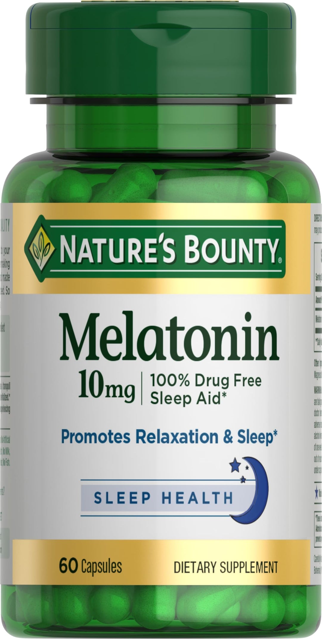 Nature's Bounty Melatonin, 10 mg, 60 Count, Pack of 2