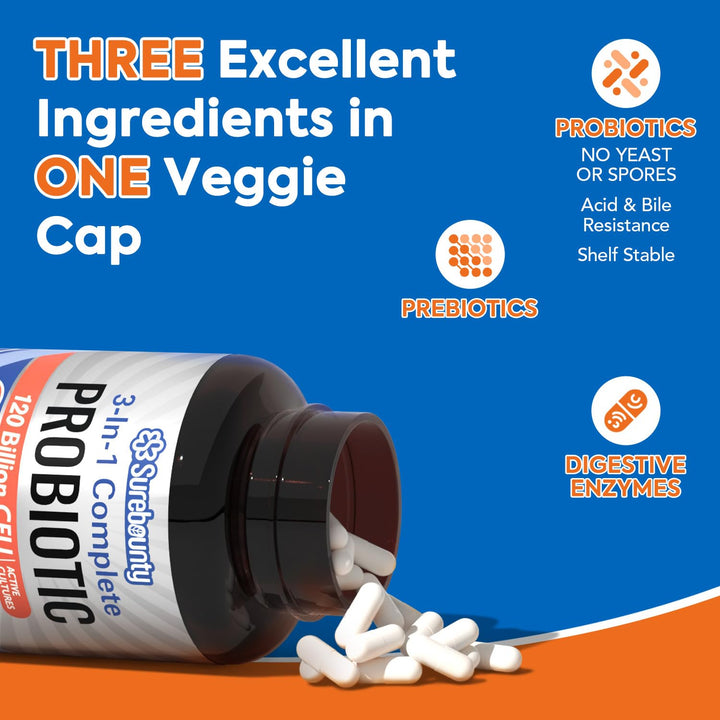 Surebounty Probiotics, 120 Billion CFU, 30 Count