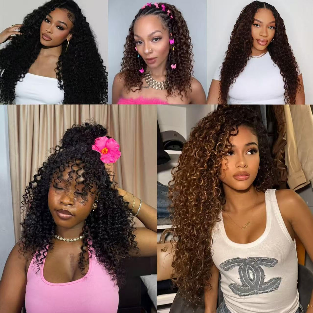 Limited Beauty Deep Wave Crochet Human Hair, 20 Inch, 120 g