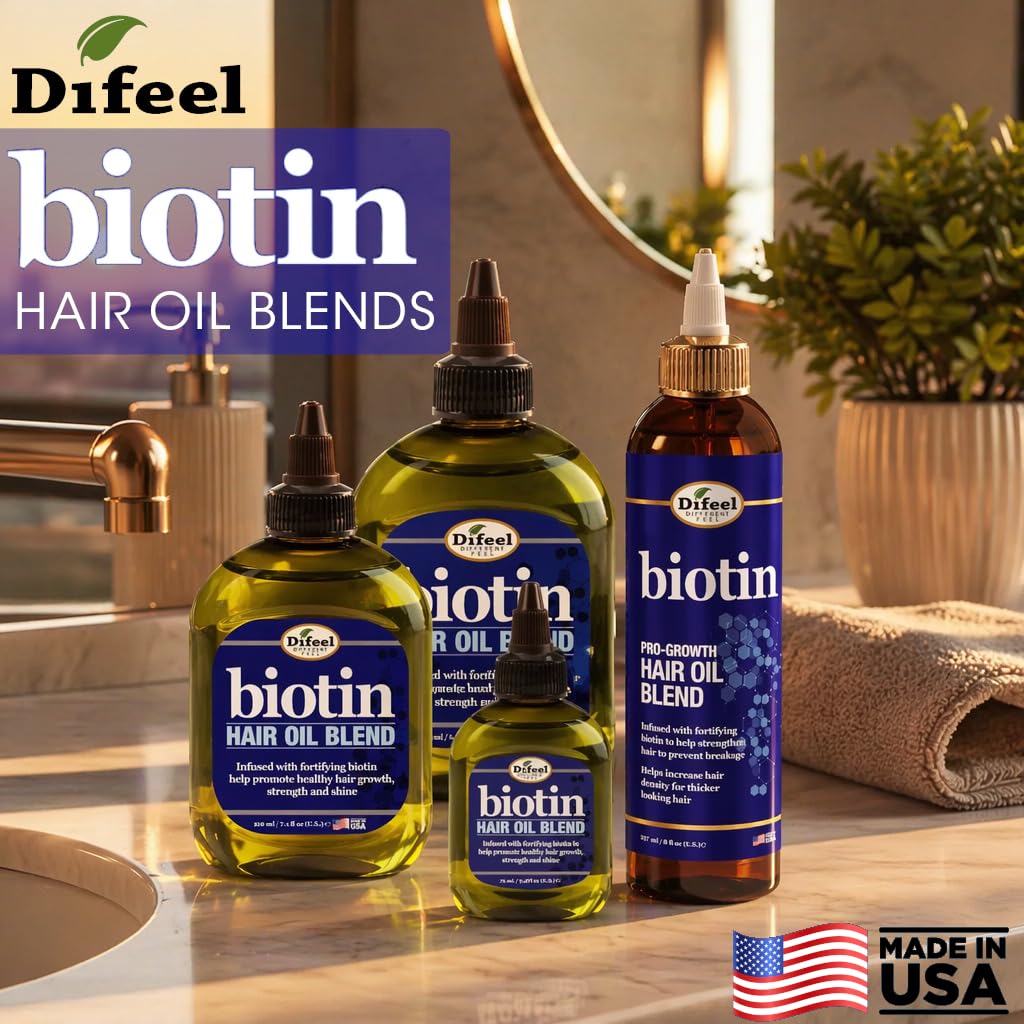 Difeel Biotin Progrowth Premium Hair Oil, 8 oz