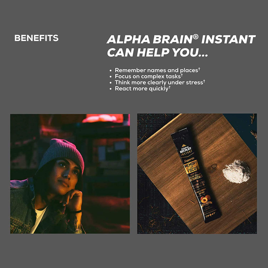 ONNIT Alpha Brain Instant, Natural Peach