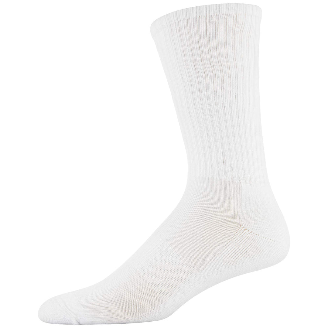 Gildan Performance Crew Socks, White, Large