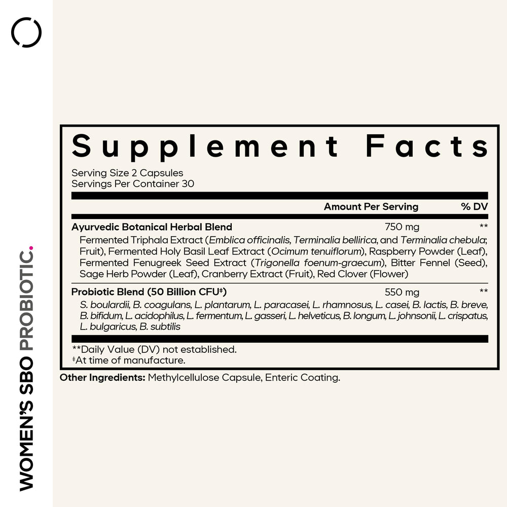 Codeage Womens Probiotics Supplement, 50 Billion CFUs, 60 Count