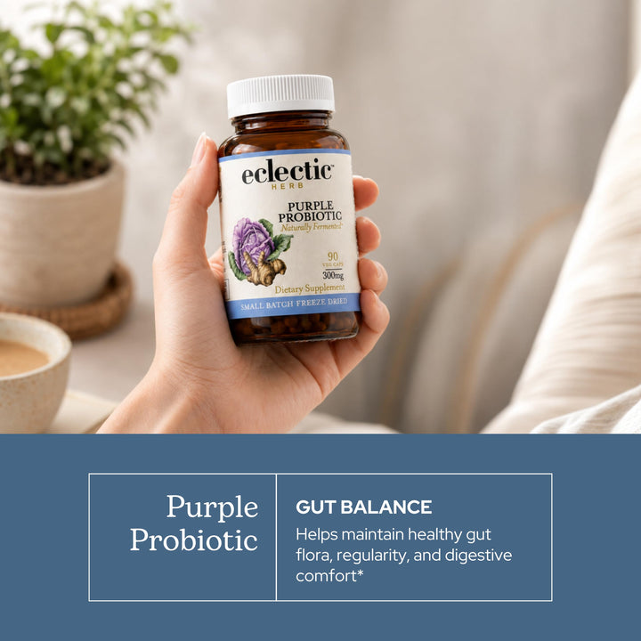 Eclectic Institute Purple Probiotic Capsules, 300 mg, 90 Count